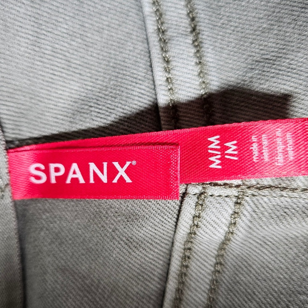 SPANX Womens M/M Green Twill High Waisted‎ Utility Pants - Picture 5 of 11